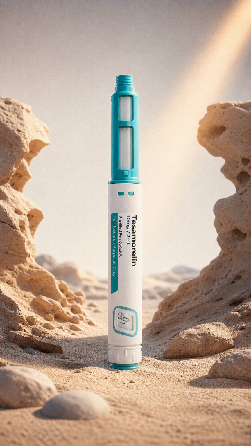 AI product shot of Tesamorelin - 10mg