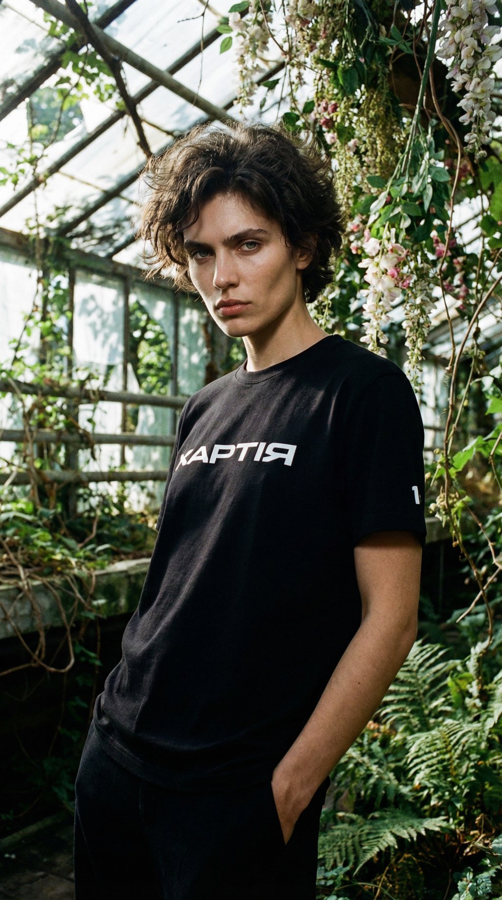AI product shot of Футболка «Сила і Воля» чорна