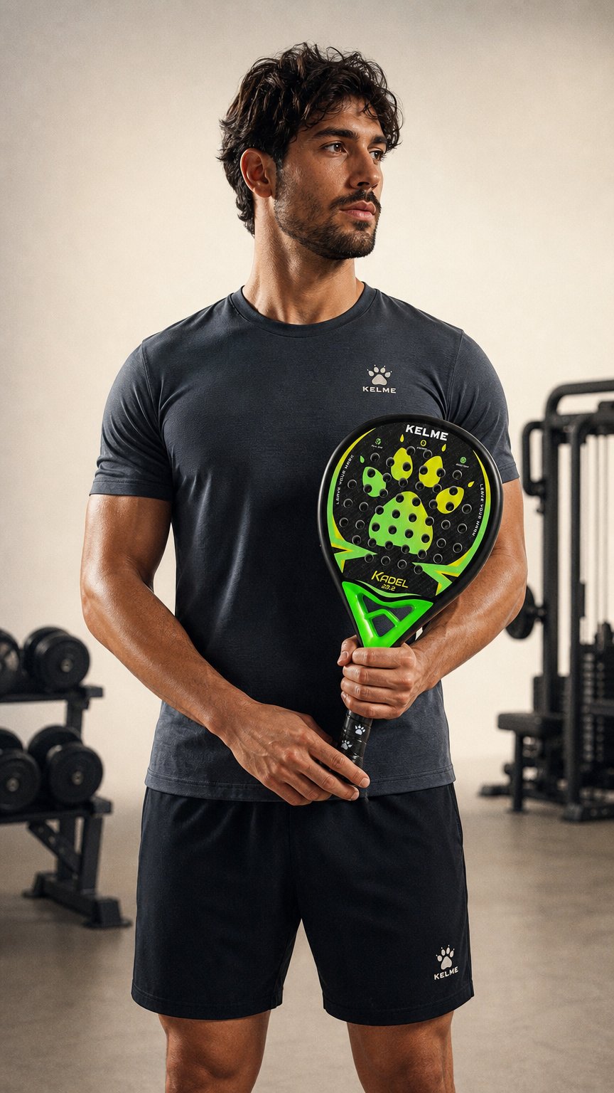 AI product shot of Padel Match Racket Groen/Zwart