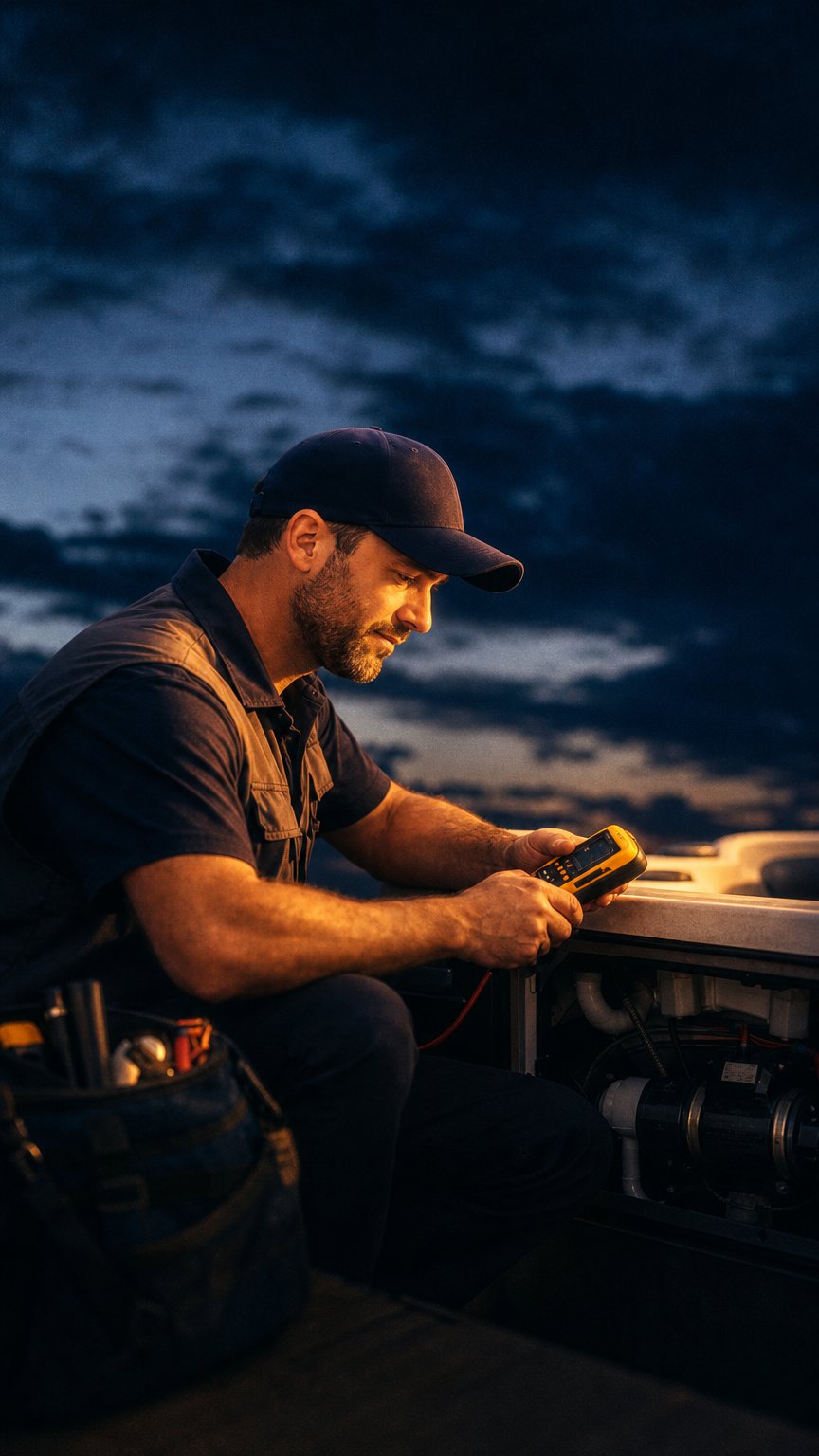 AI product shot of Hot Tub Maintenance Service for Busy Homes