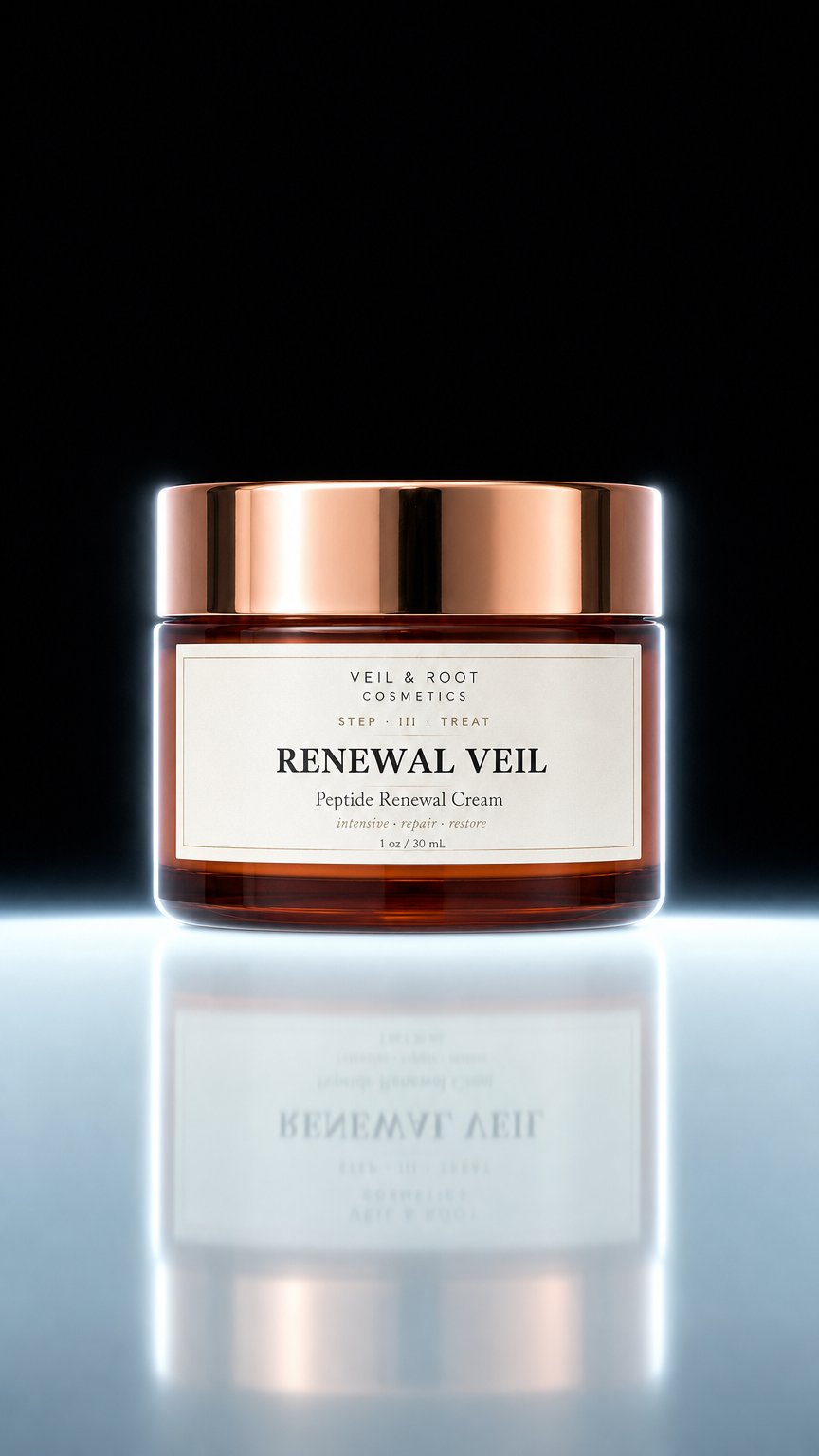 AI product shot of Veil & Root | Renewal Veil Peptide Face Cream