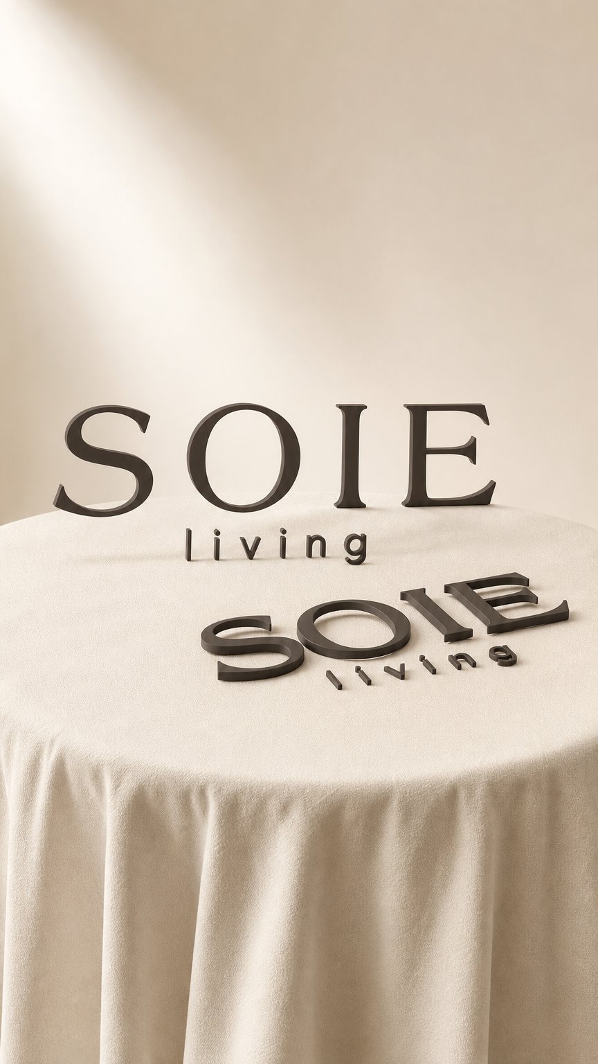 AI product shot of SOIE living