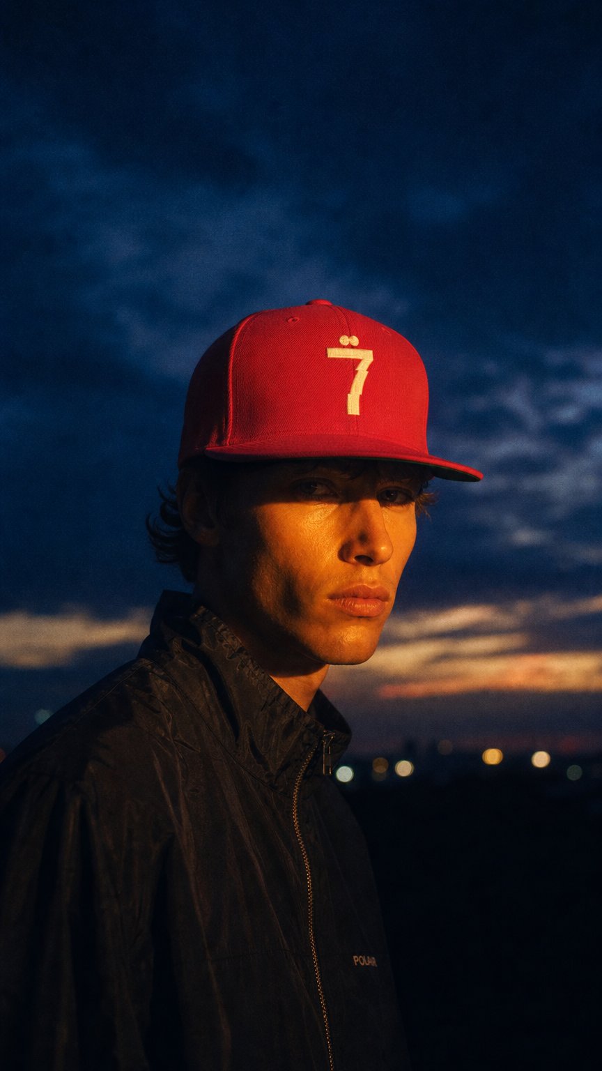 AI product shot of 7EVERE Infamous 7 - Red Snapback