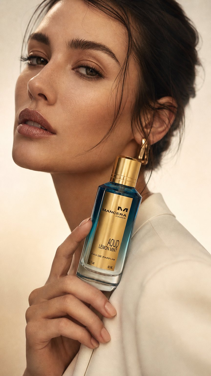 AI product shot of Mancera Aoud Lemon Mint Eau De Parfum