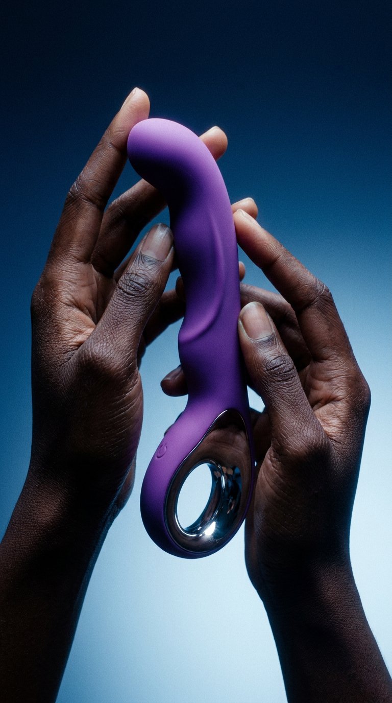 AI product shot of Love Handle G-Spot Ribbed Vibrator