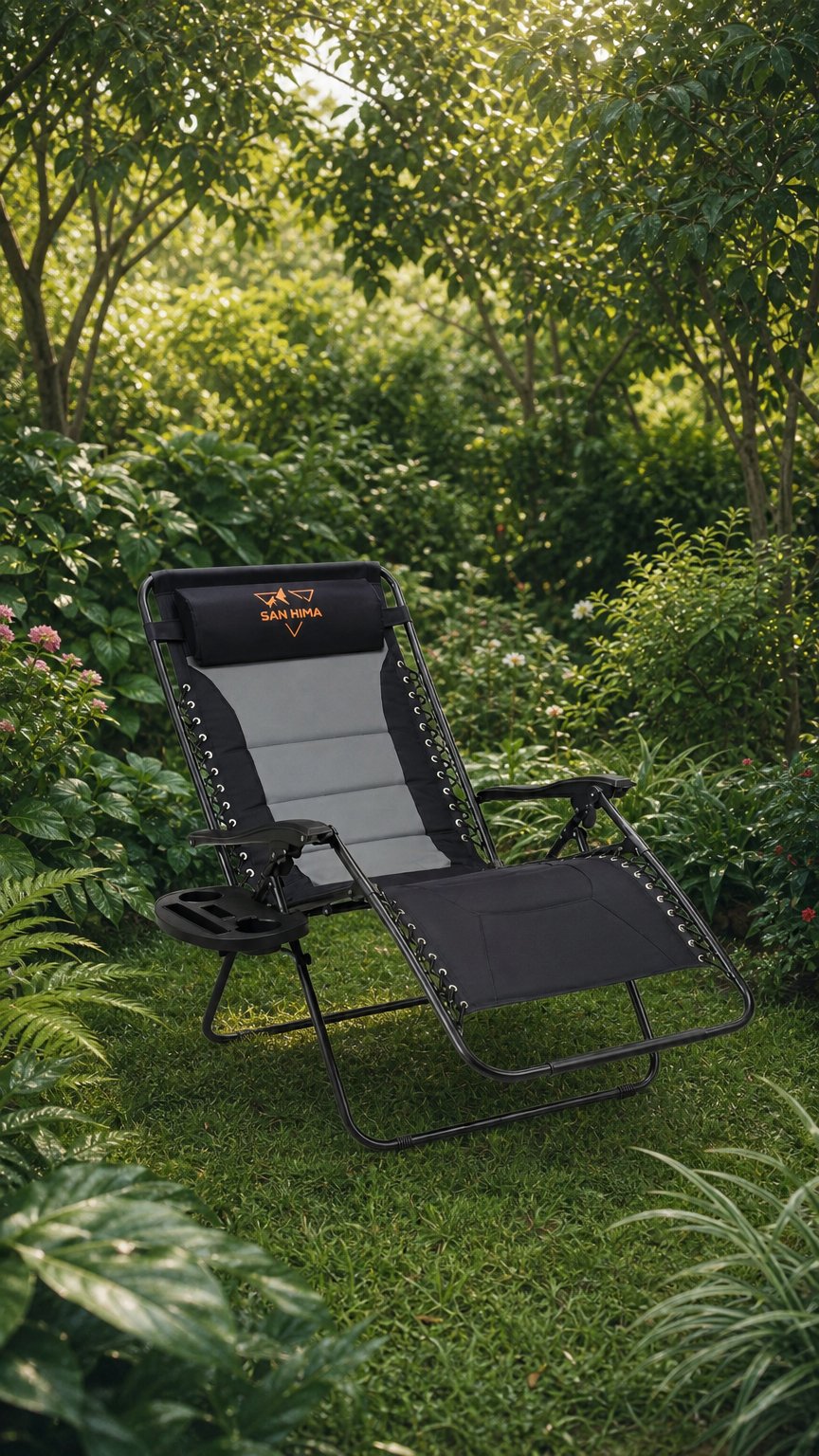 AI product shot of Luxe Opvouwbare Campingstoel – SAN HIMA x LCM Offroad