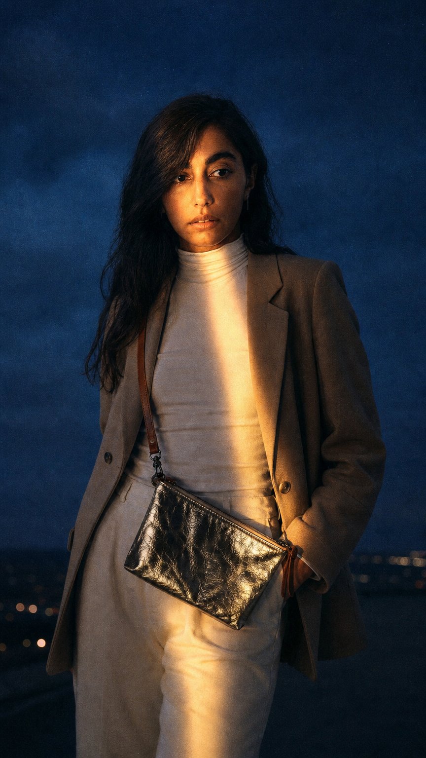 AI product shot of LA BUSTA CROSSBODY BAG