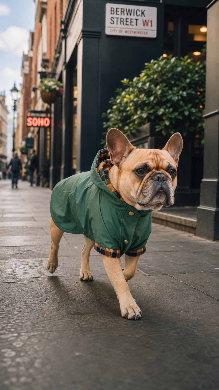 AI product shot of Dog Rain Jacket - Forest Green