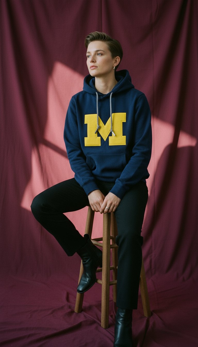 AI product shot of Rhoback Gameday hoodies