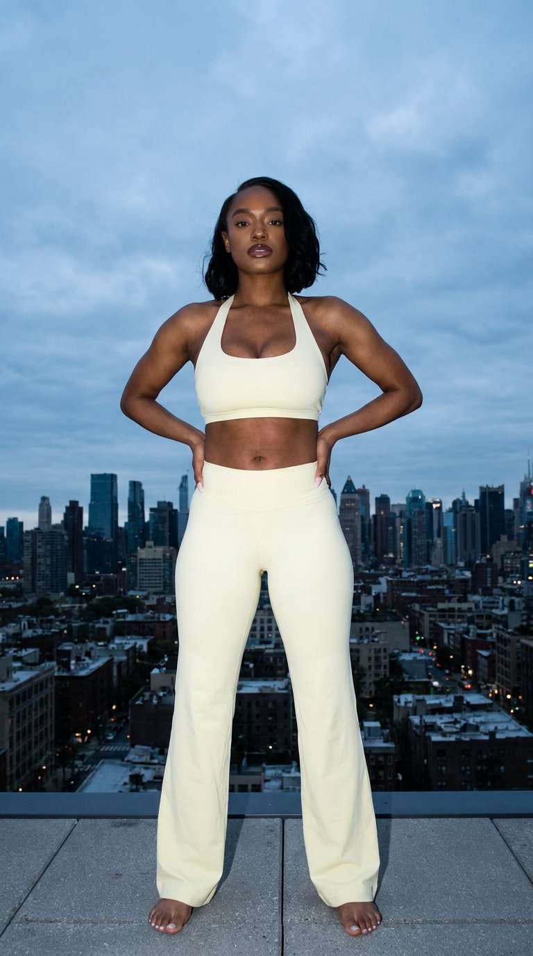 AI product shot of Flow Flare Legging