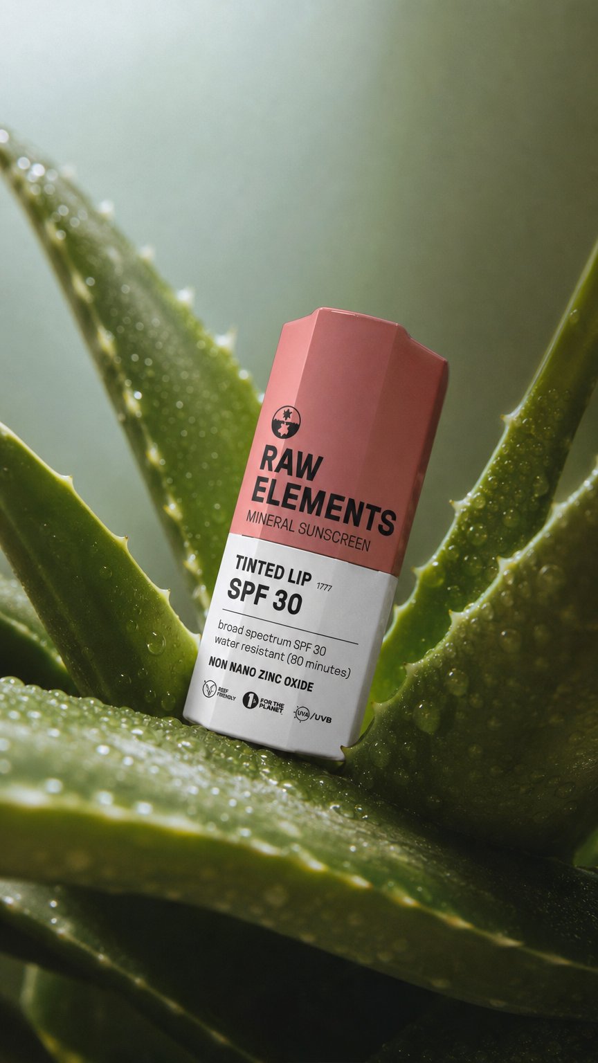 AI product shot of SPF 30 TINTED LIP SUNSET .15 oz - 3 Pack