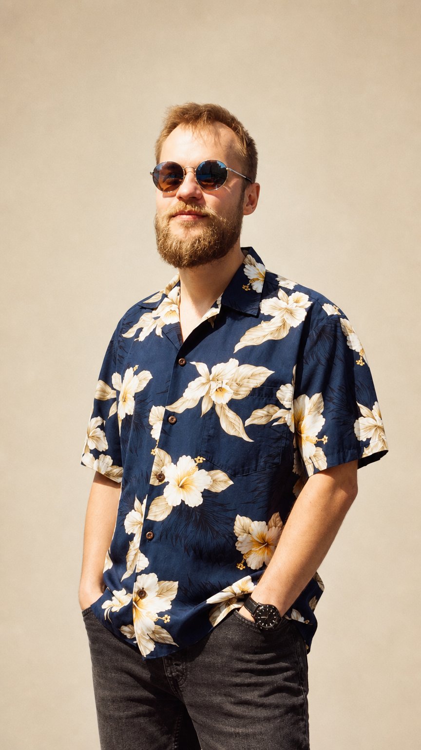 AI product shot of Hibiscus Trend Navy