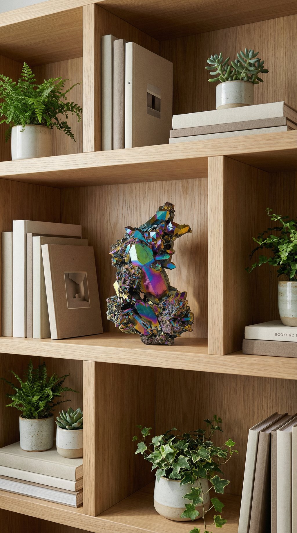 AI product shot of Starborn Rainbow Titanium Quartz Crystal Cluster Collector's Corner Specimen 175ct - 1 Piece