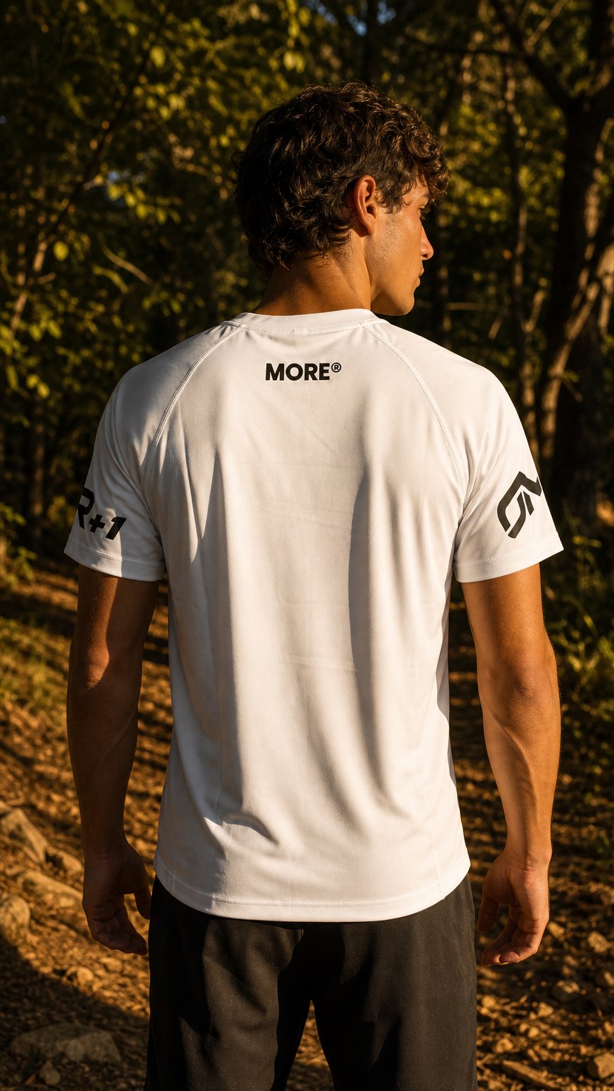 AI product shot of WHITE ONEMORE OG COMPRESSION