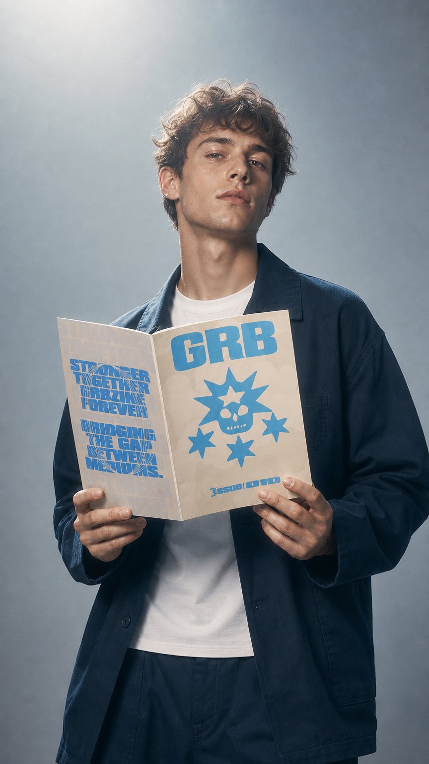 AI product shot of GRB ZINE - ISSUE 010