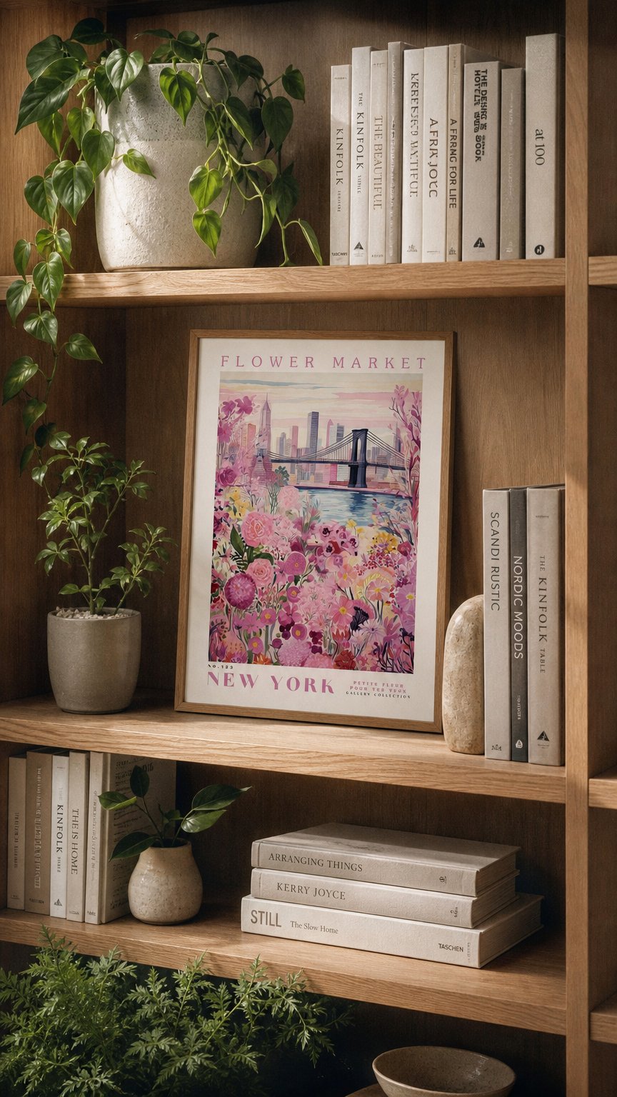 AI product shot of New York Flower Poster