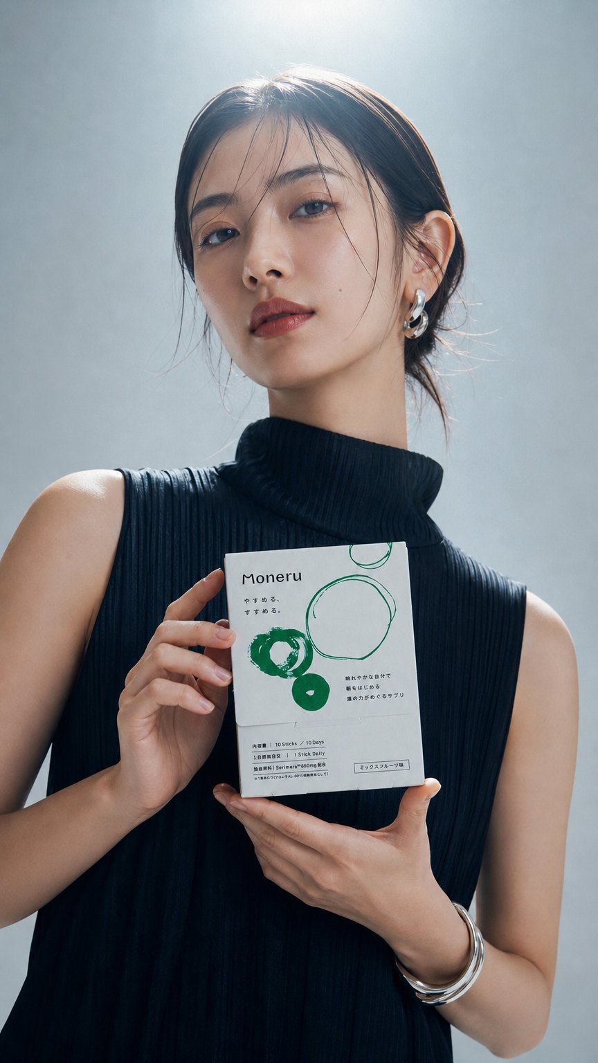 AI product shot of [10日分] 藻サプリMoneru〈スティック〉ミックスフルーツ味