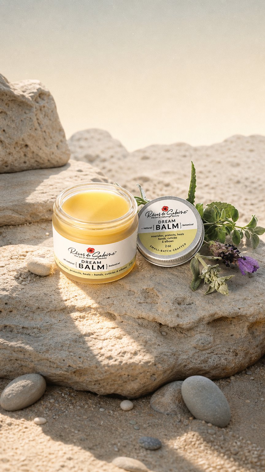 AI product shot of Dream Body Balm - Healing, moisturizing, nourishing.