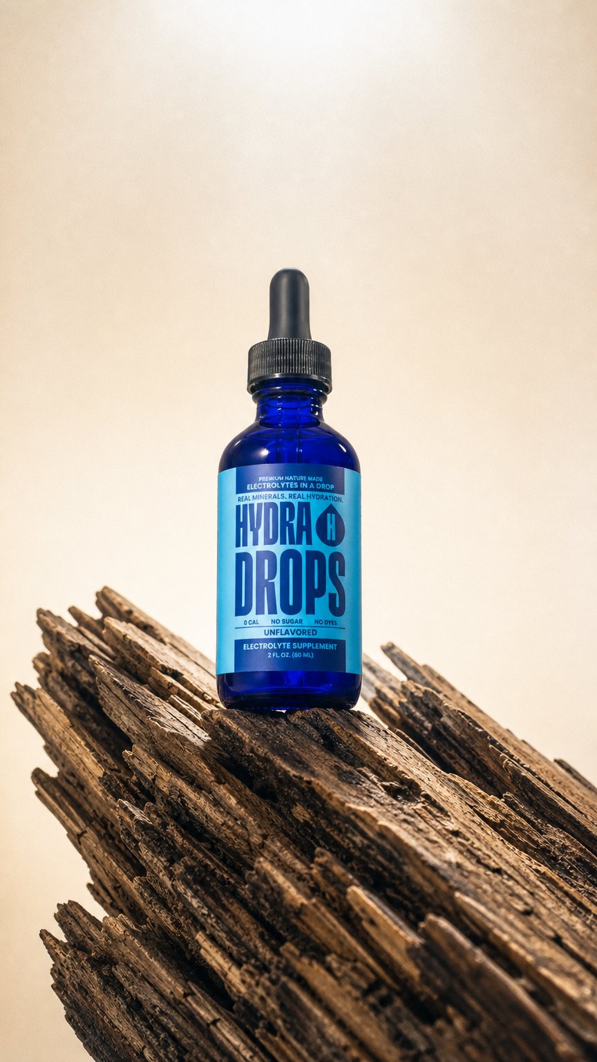 AI product shot of SOLD OUT: Hydra Drops - Sea Mineral Electrolyte Drop - shipping June 2026