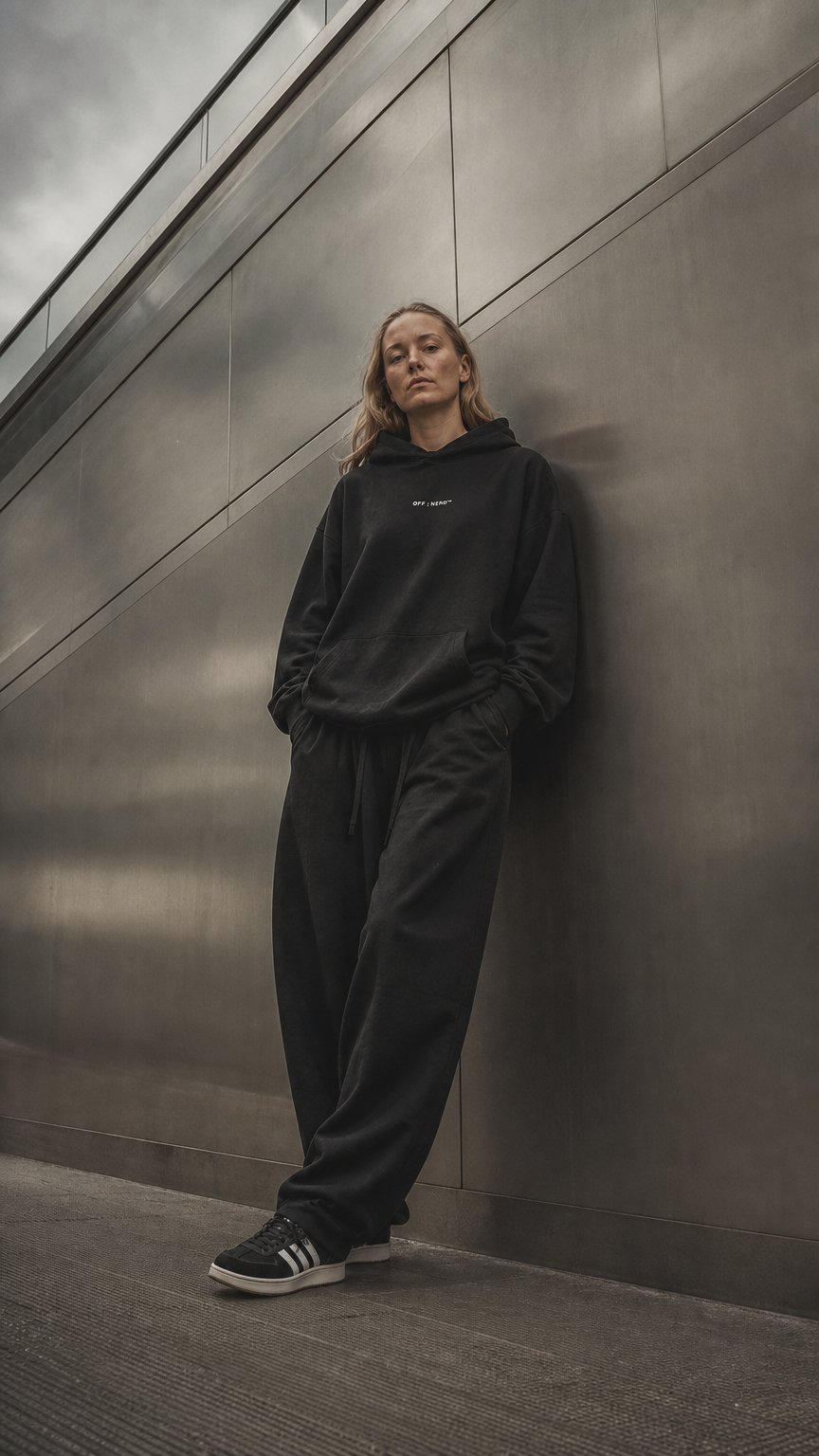 AI product shot of OFF:NERD™ Crop Hoodie