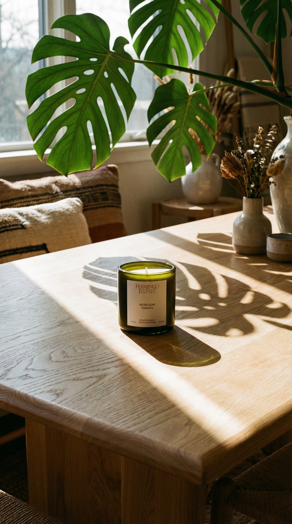 AI product shot of Heirloom Tomato Candle