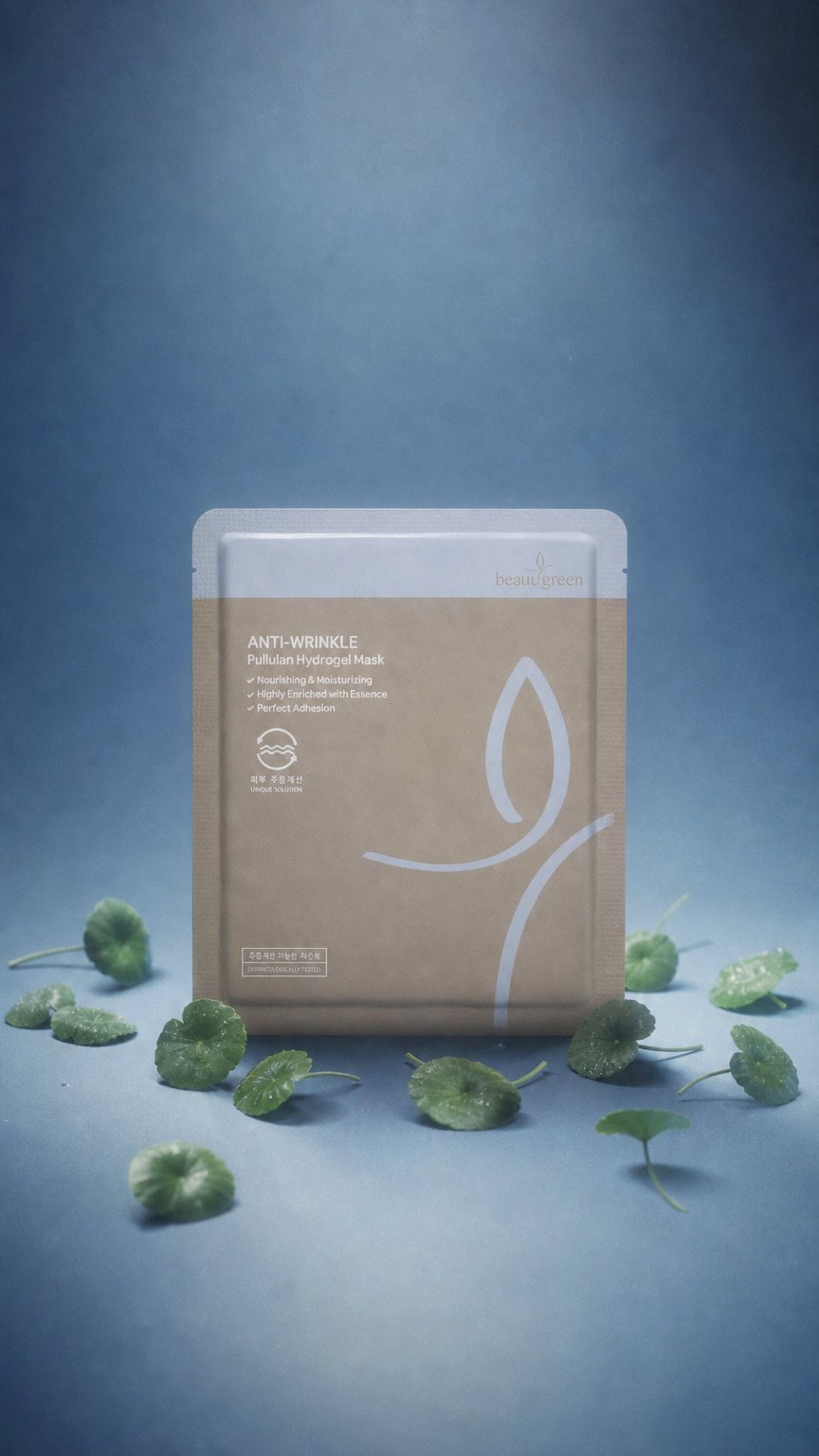 AI product shot of Maska hydrożelowa Beauugreen Pullulan 1 szt.