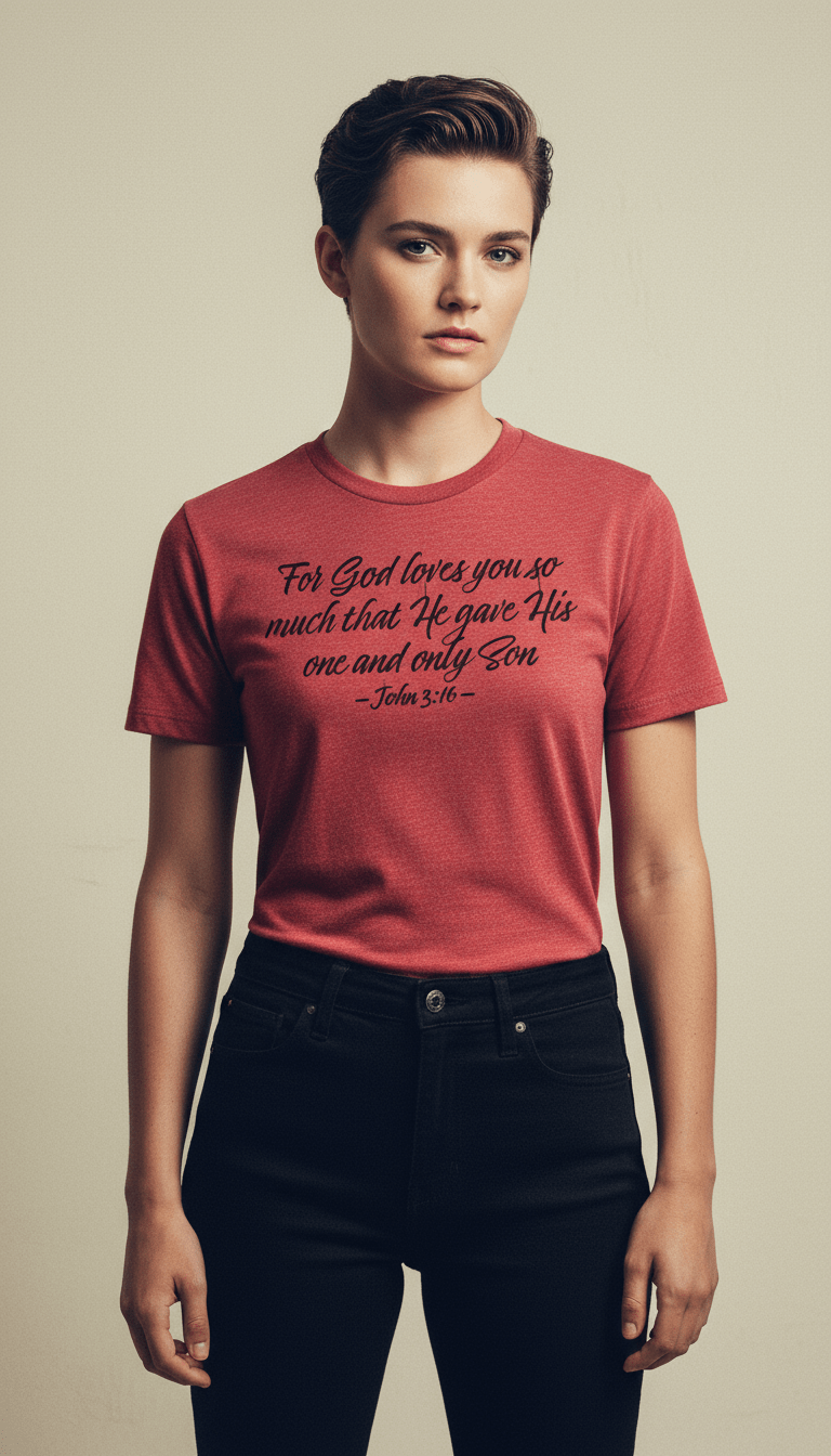 AI product shot of John 3:16