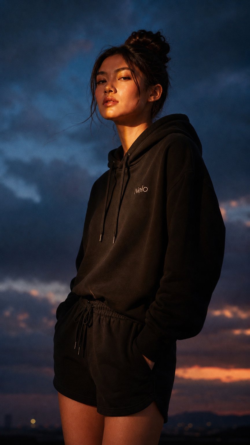 AI product shot of Pre-order Lux Spacer Pullover Hoodie