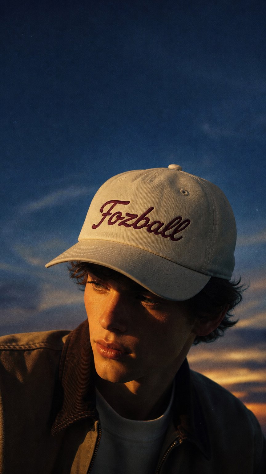 AI product shot of Fozball 5 Panel Cotton Strap Back Bone Cap