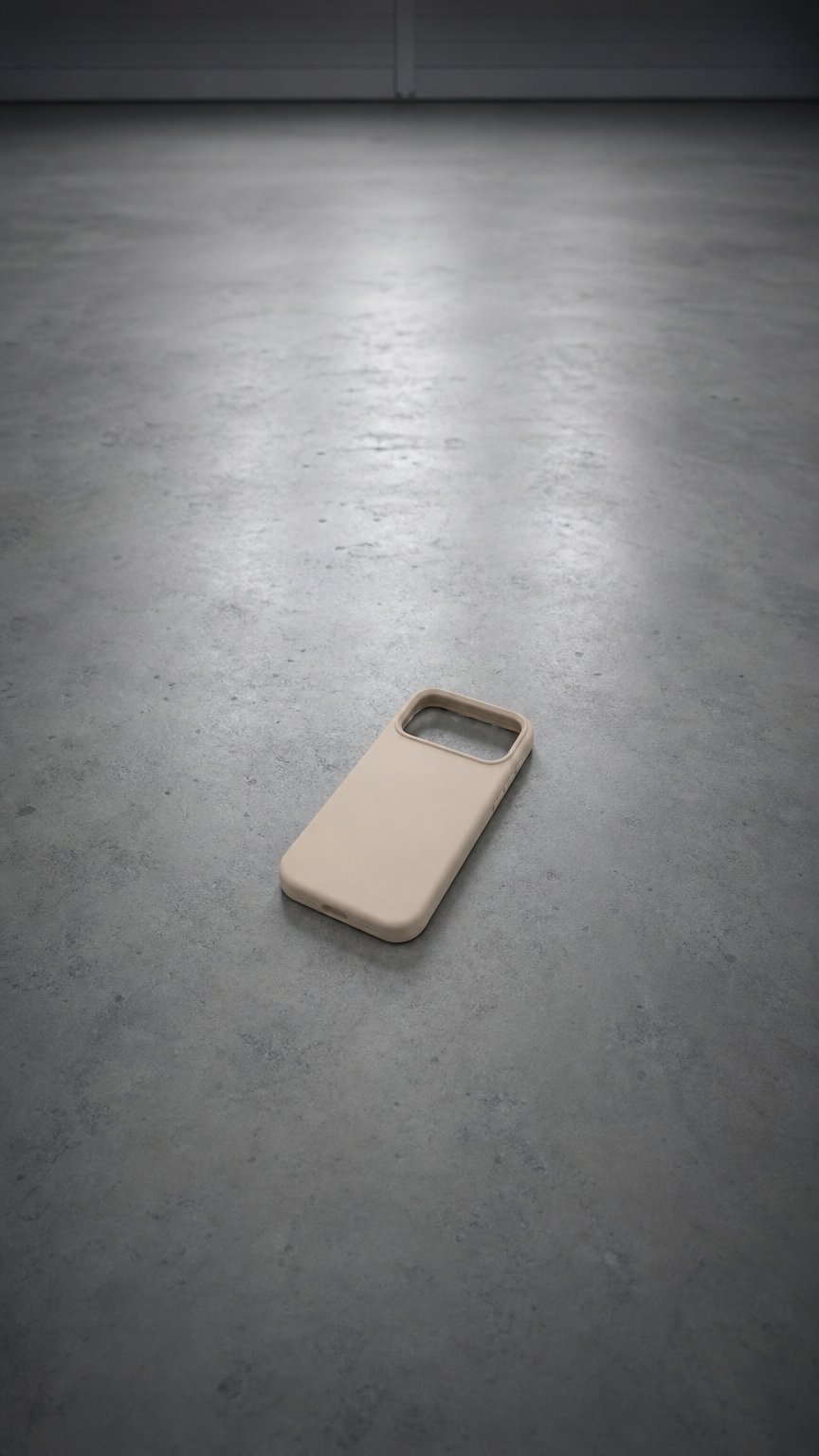 AI product shot of KAYSLY Silikonskal för iPhone 17 Pro Max – Beige