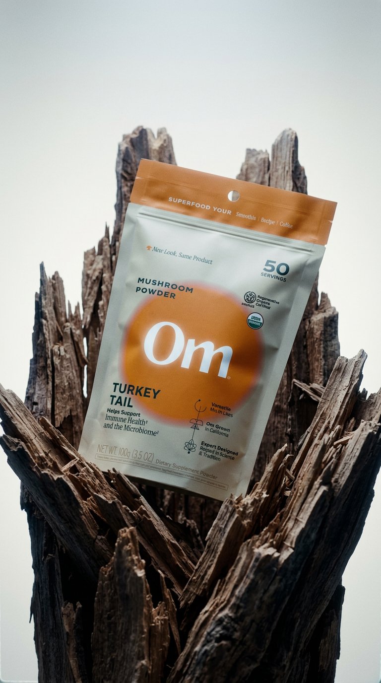 AI product shot of Turkey Tail Organic Mushroom Powder