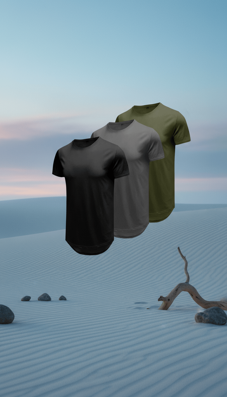 AI product shot of "Everyday" Summer Tee (3-Pack)