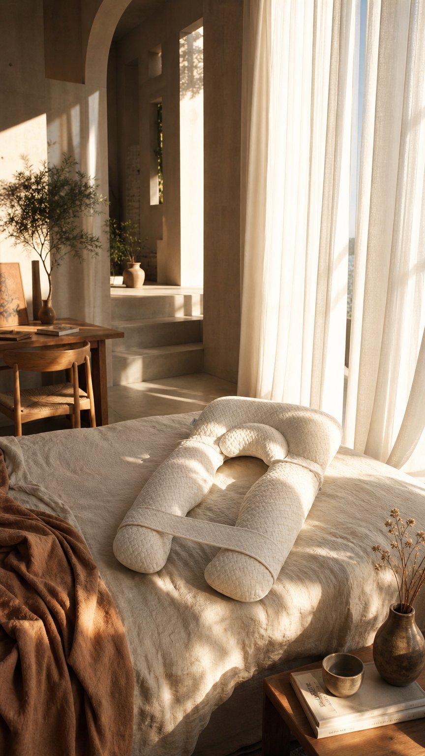 AI product shot of Nurtura U-Shape Full Body Support Pillow