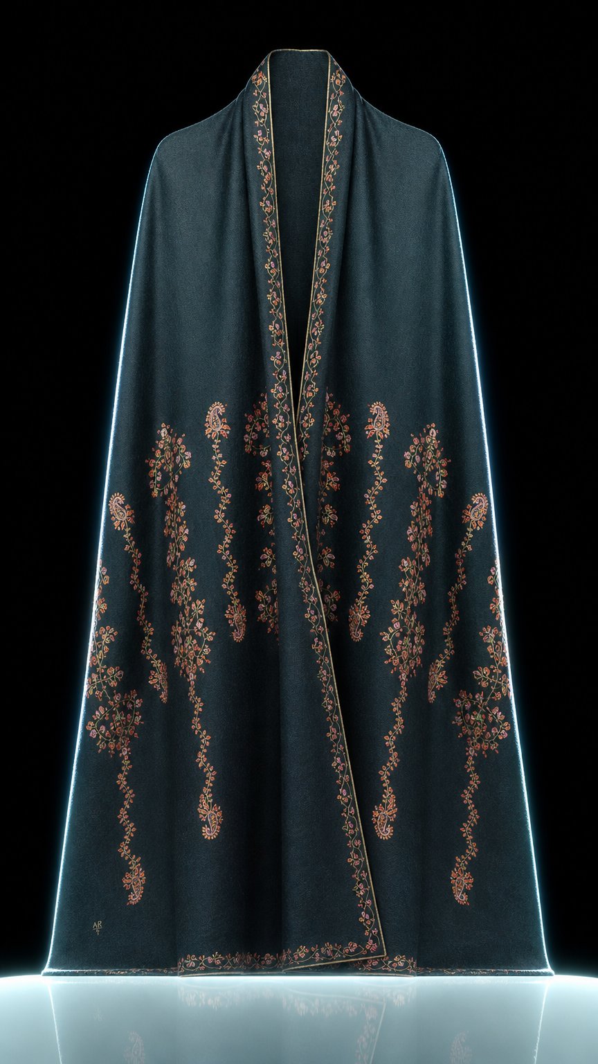 AI product shot of Firdaus 100% Pashmina Luxury Shawl