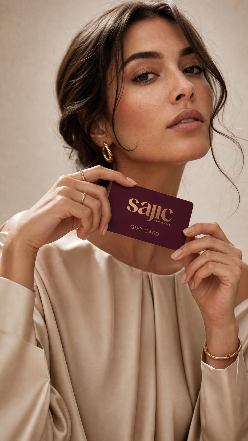 AI product shot of Sajic Skin Gift Card