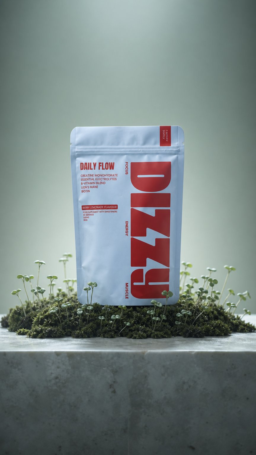 AI product shot of DIZZY DAILY FLOW
