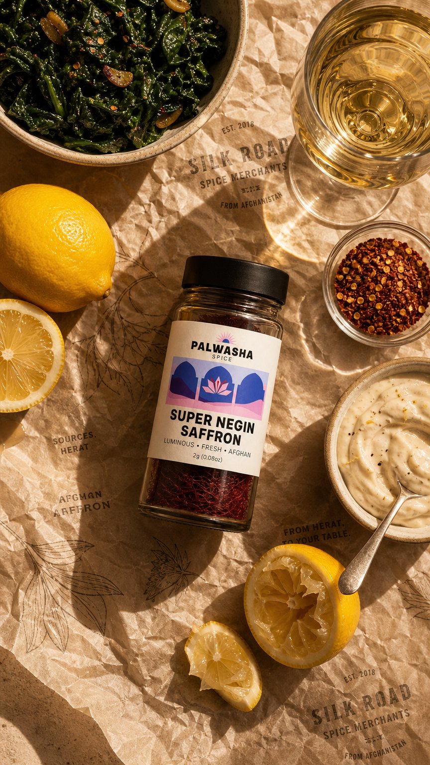 AI product shot of Pure Saffron Threads 2 Grams