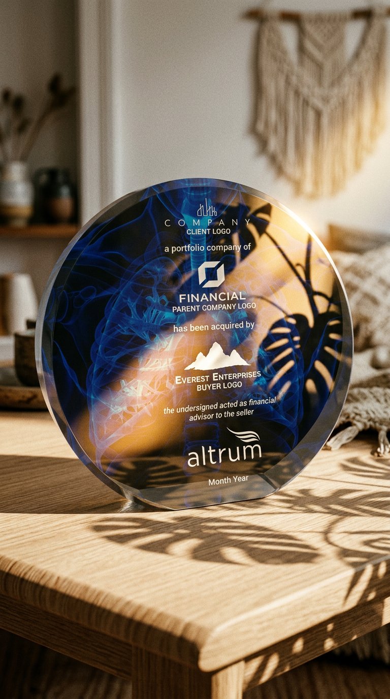 AI product shot of Crystal Circle Wedge Award - Award