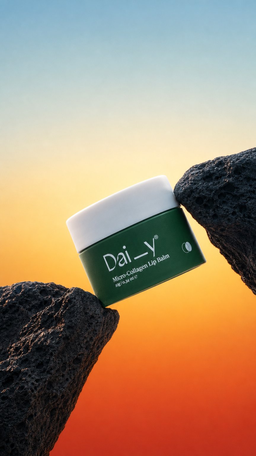 AI product shot of Micro-collagen Repair Lip Balm