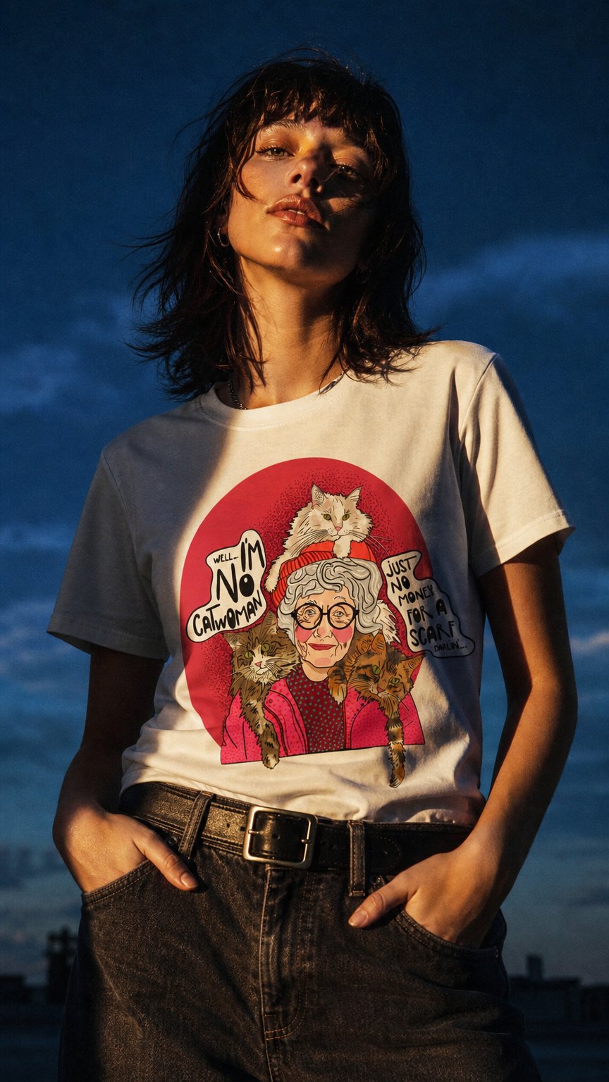 AI product shot of I'm No Cat Woman