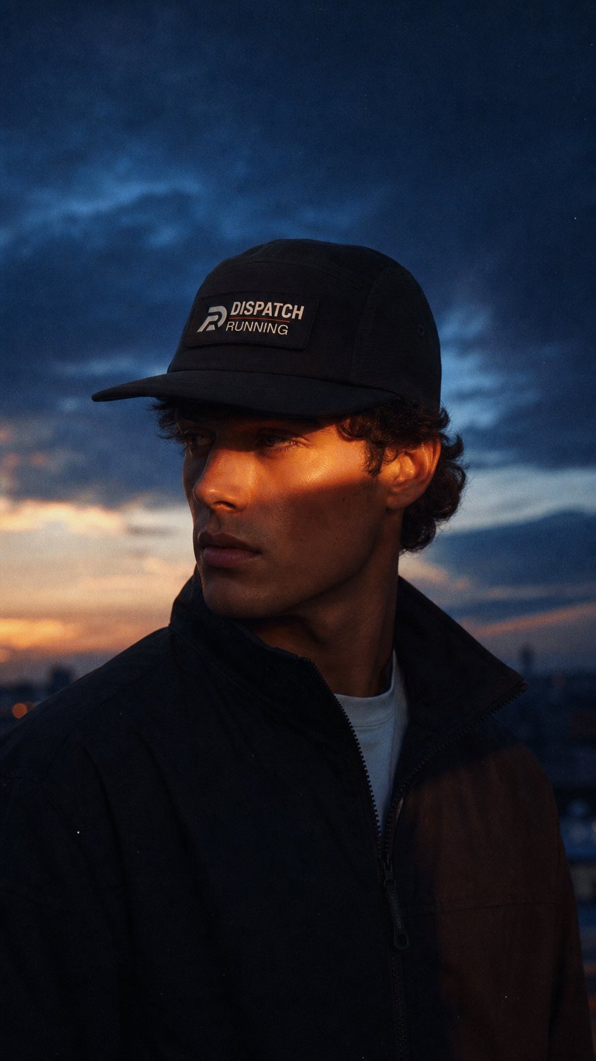 AI product shot of DR1 Core Hat (Includes Dispatch Running Patch)
