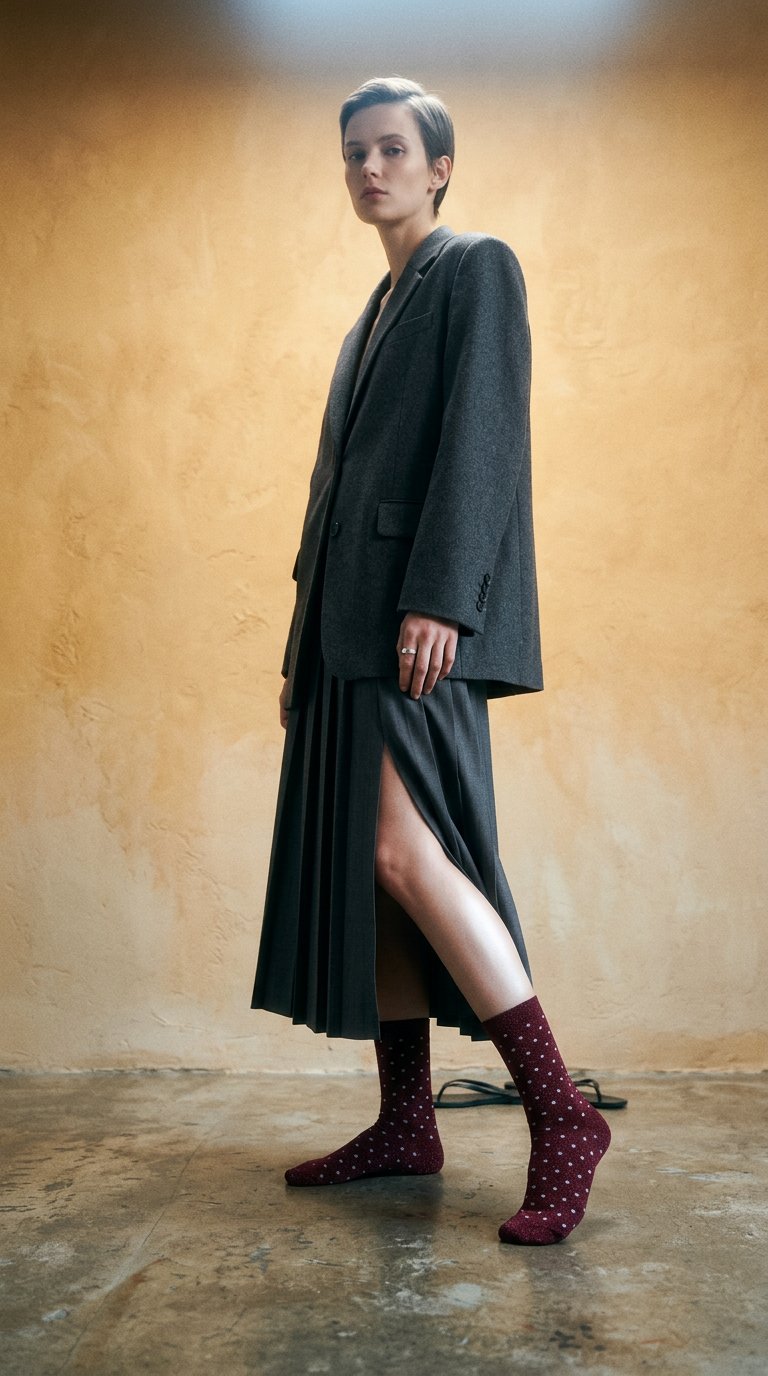 AI product shot of Sokken - rood - PIECES®