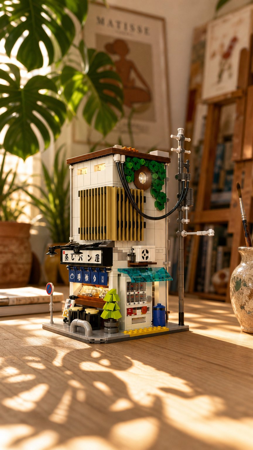 AI product shot of CaDA Buildings Japanese Storefront Series Steamed Bun Shop C66006W
