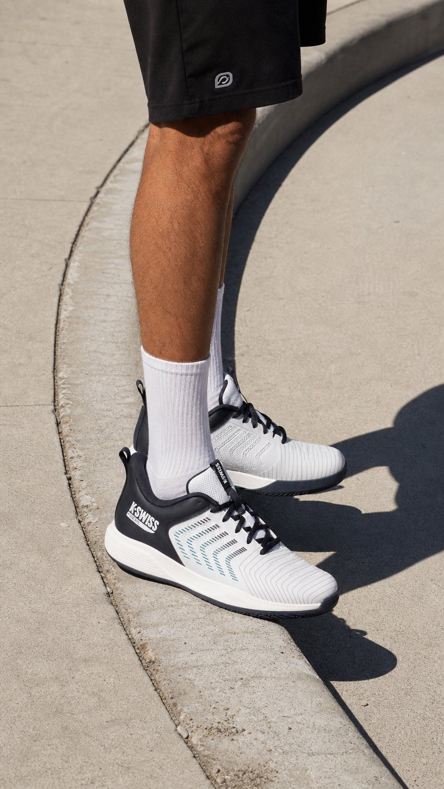 AI product shot of K-Swiss Ultrashot Light Padel White/Carbon