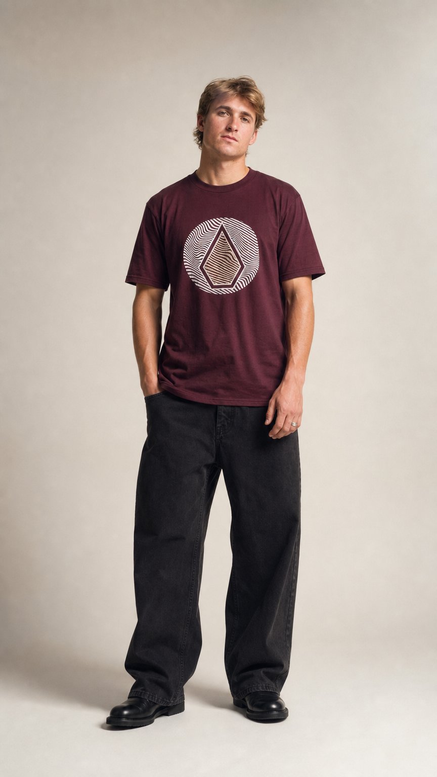 AI product shot of Men's Wave Stone Short Sleeve Tee