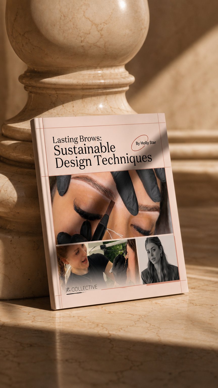 AI product shot of Lasting Brows: Sustainable Design Techniques by Holly Star