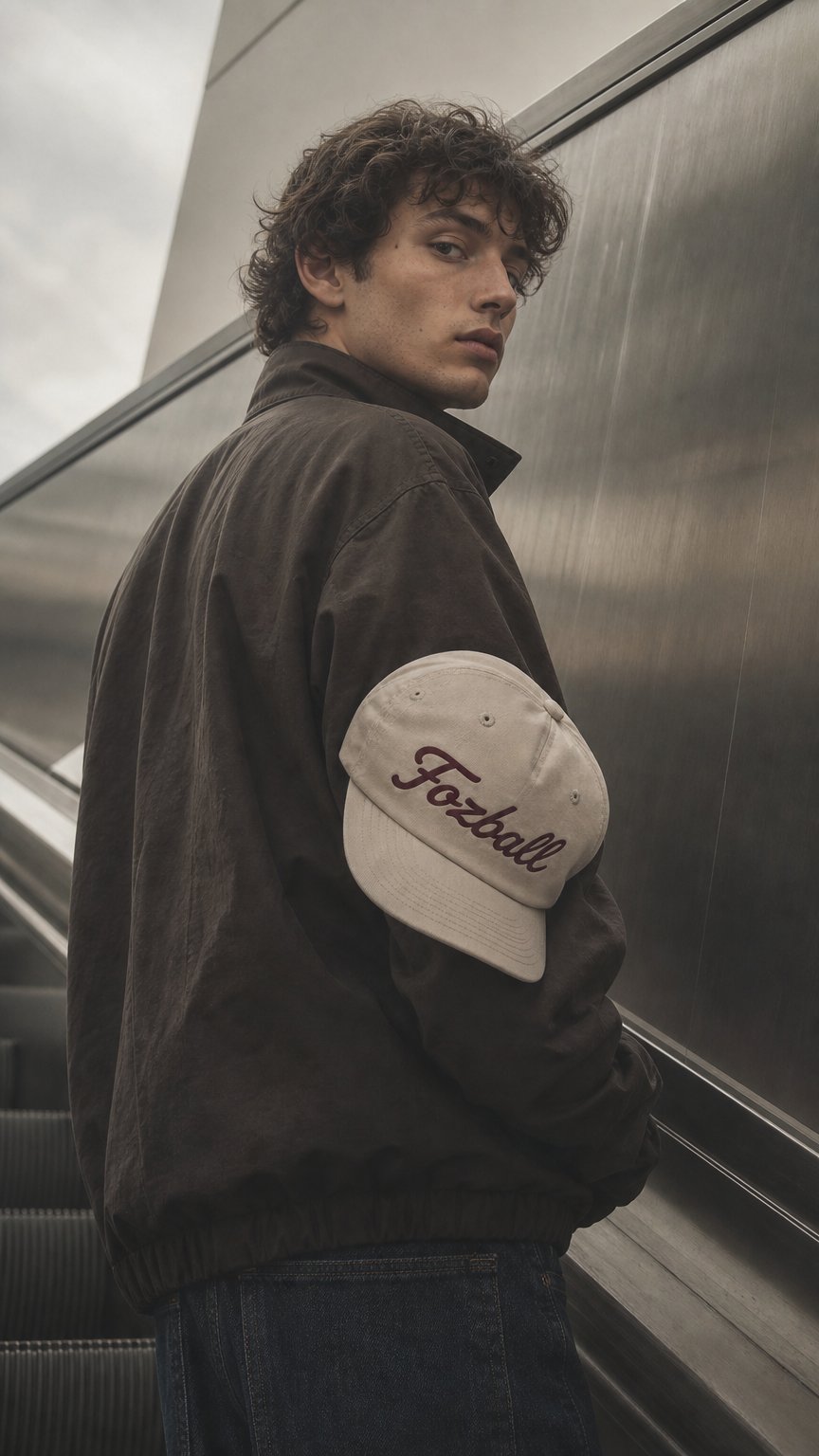 AI product shot of Fozball 5 Panel Cotton Strap Back Bone Cap