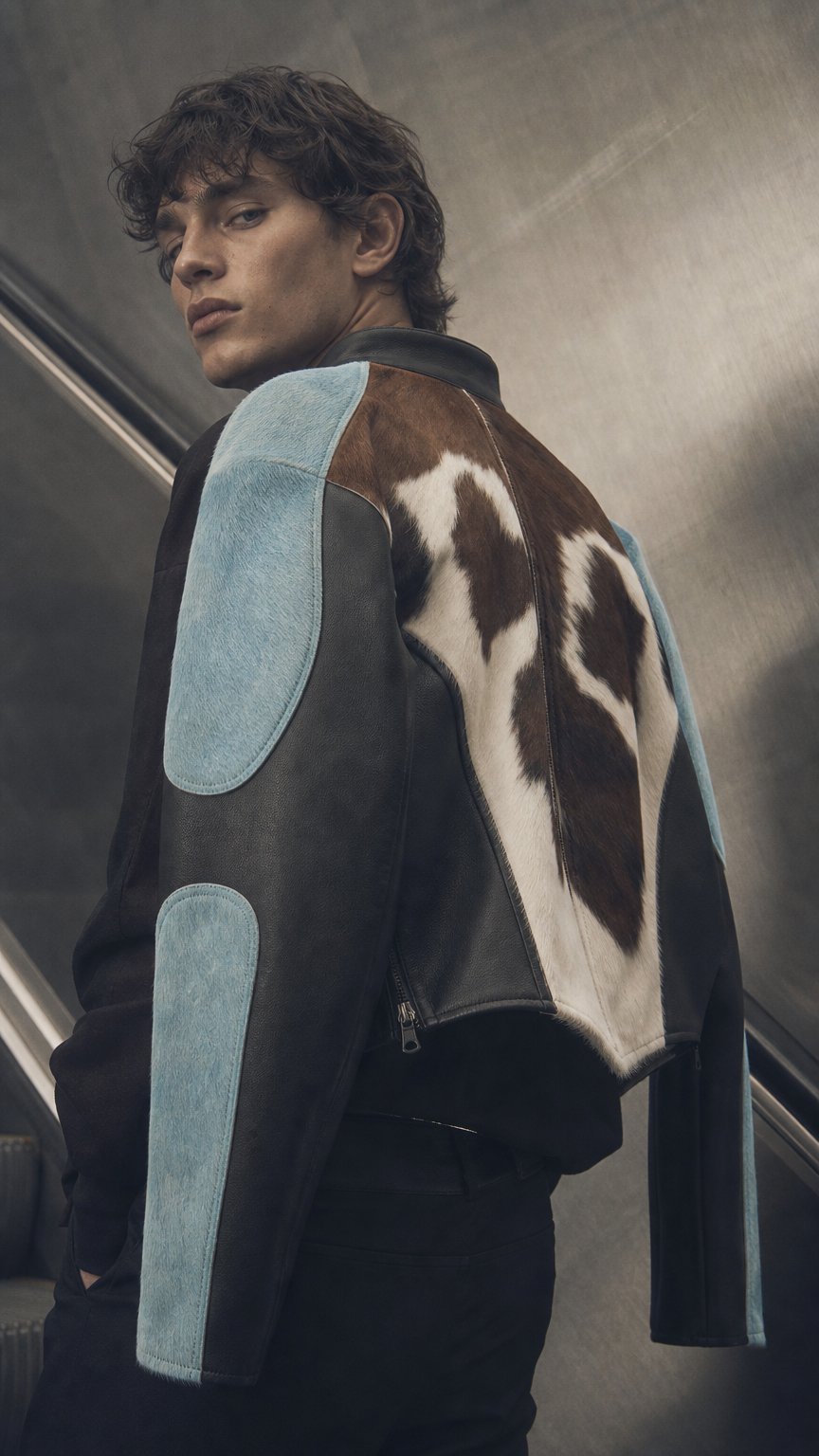 AI product shot of HIDE AND BLUE BIKER