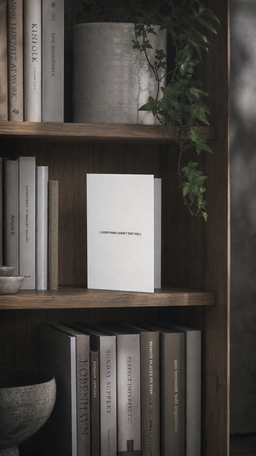AI product shot of [ EVERYTHING I DIDN'T TEXT YOU ] / Card