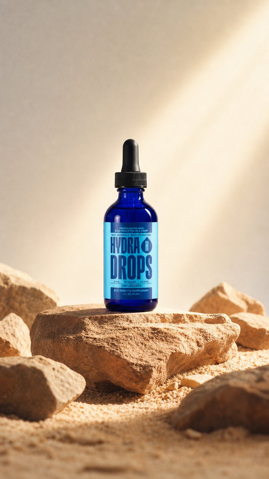 AI product shot of SOLD OUT: Hydra Drops - Sea Mineral Electrolyte Drop - shipping June 2026
